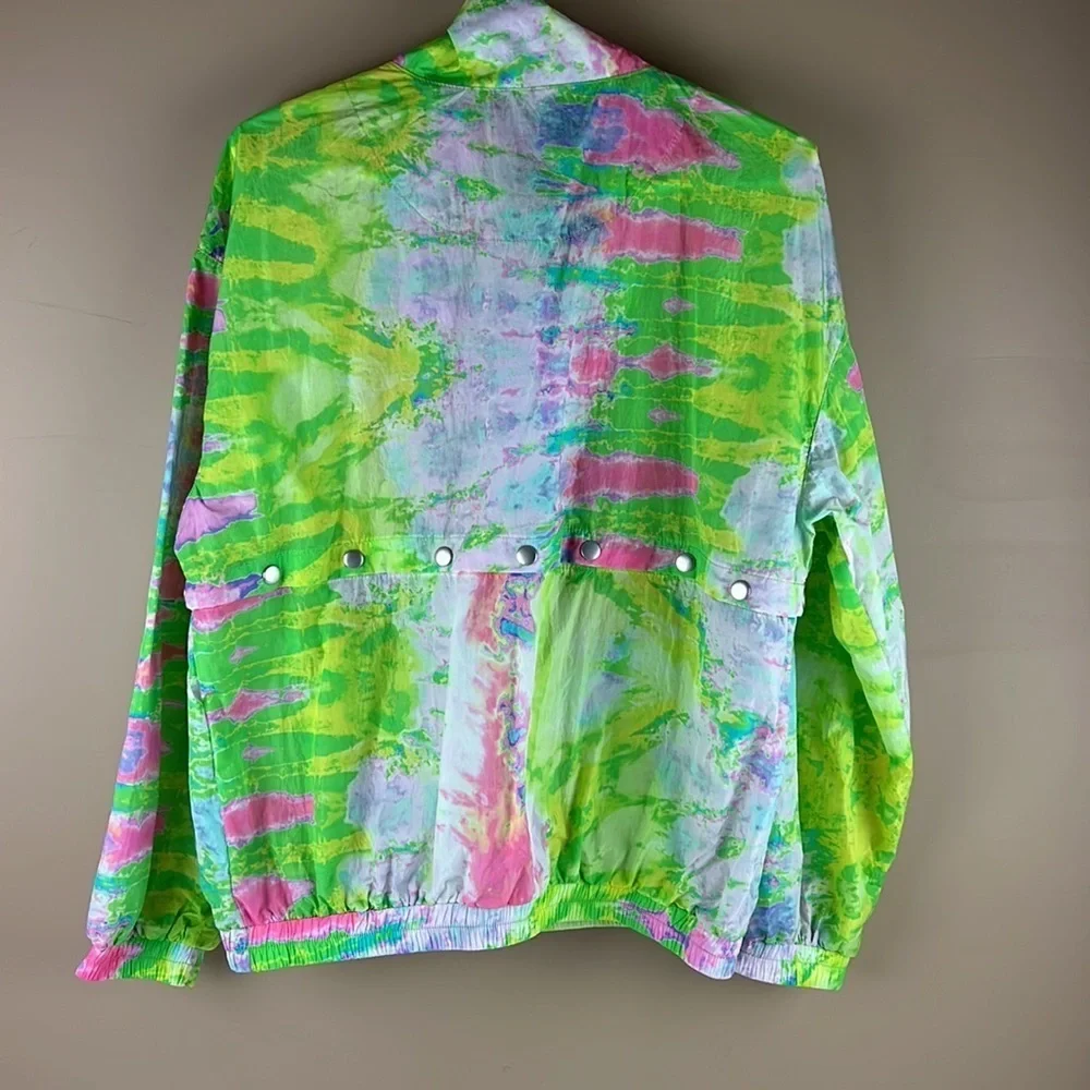 Nwt Urban Outfitters Multi Colour 2 way  Windbreaker Rain Jacket - Picture 2 of 11